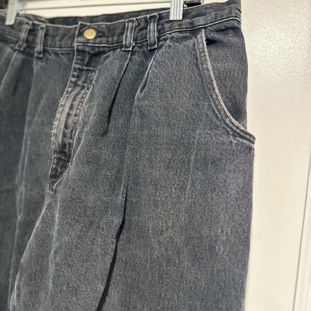 VTG Y2K 90s Lee Jeans Black Denim Baggy High Rise Faded Relaxed Mom Jeans. - Picture 6 of 13